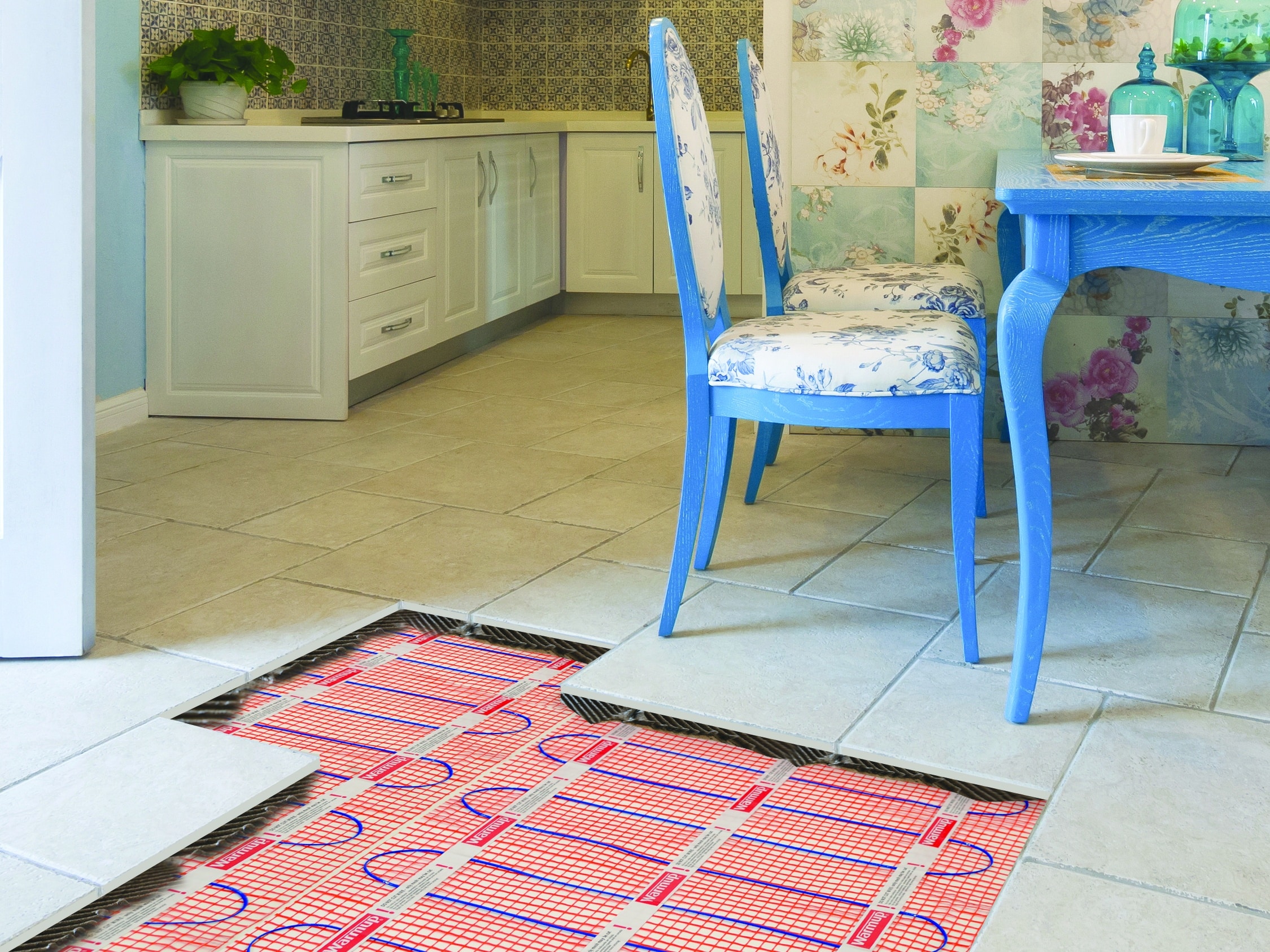 StickyMat Underfloor Heating in Kitchen