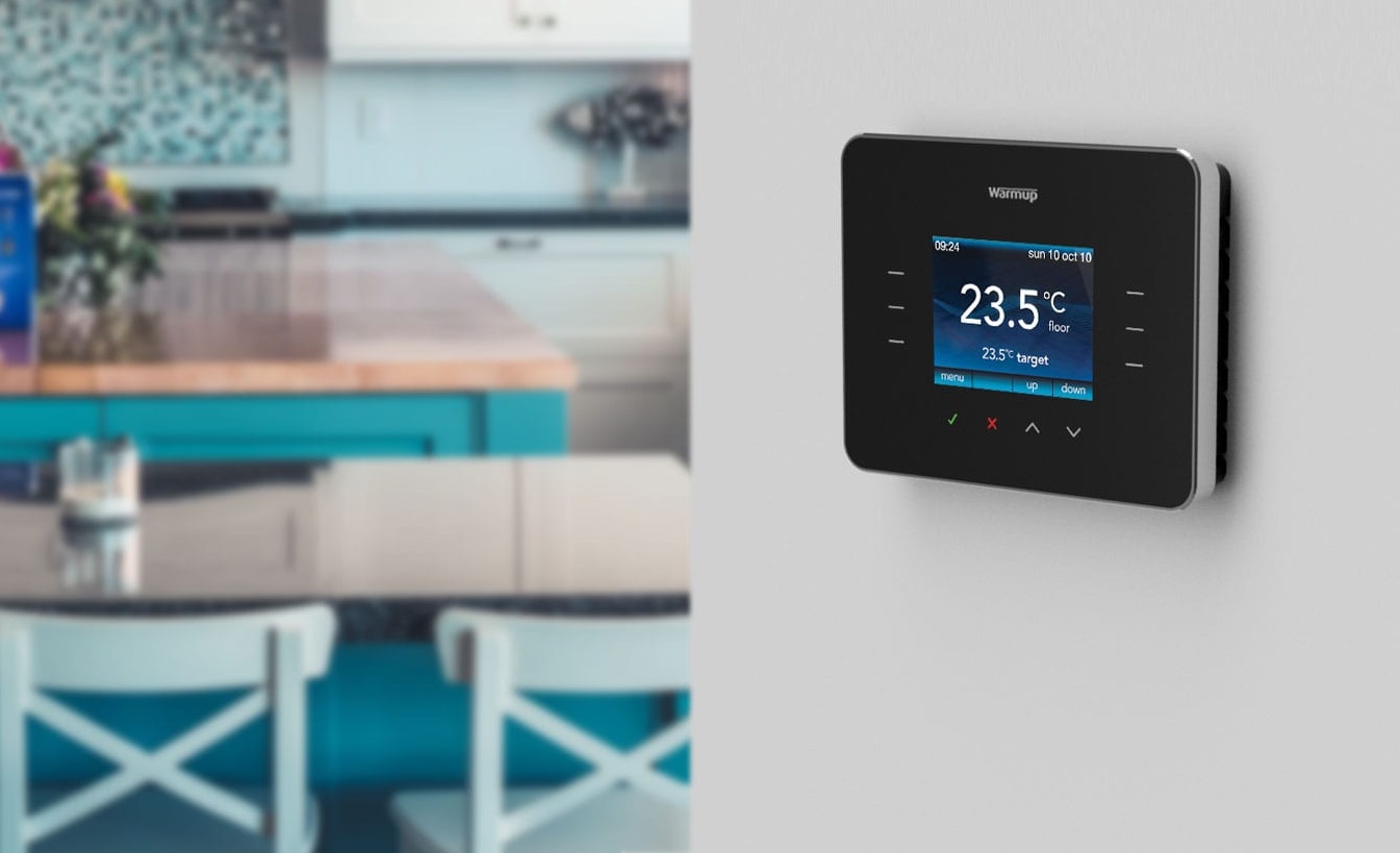 3iE programmable thermostat in kitchen