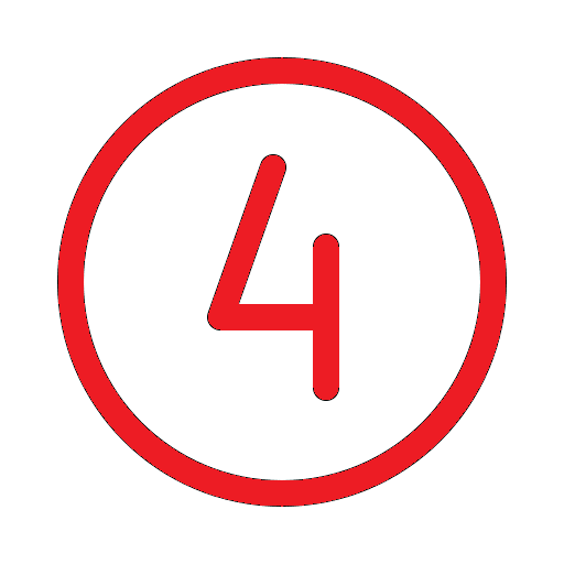 9024636 number circle four light icon