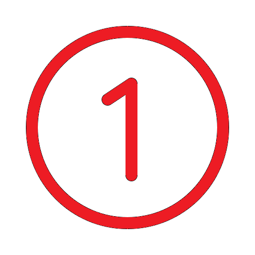 9024772 number circle one light icon