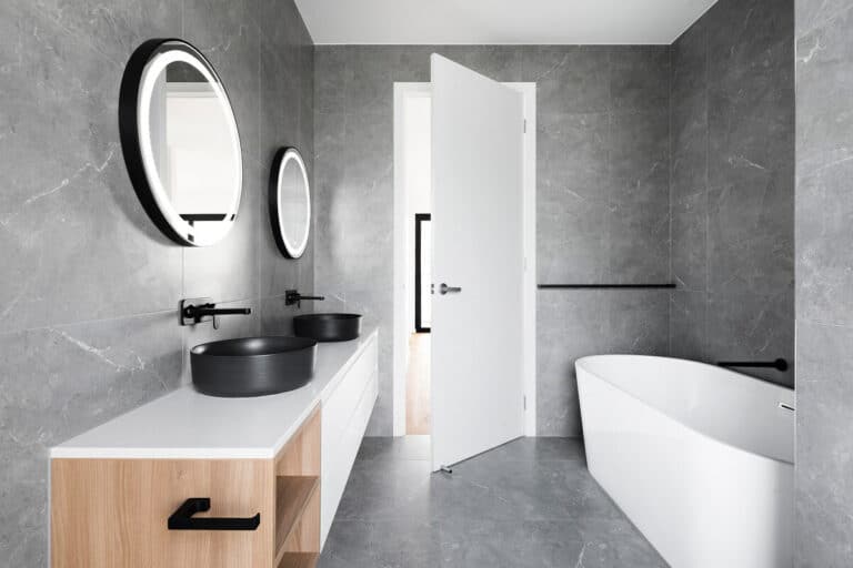 modern grey bathroom