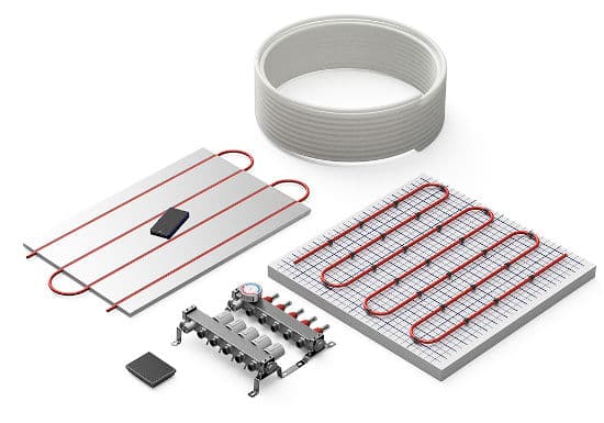 water underfloor heating range