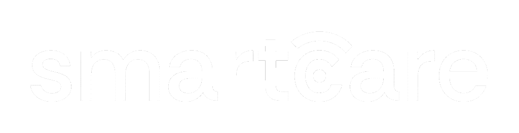 SmartCare logo white shad