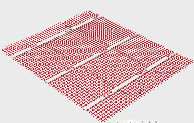 floor covering of underfloor heating