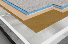 foil heater with carpet