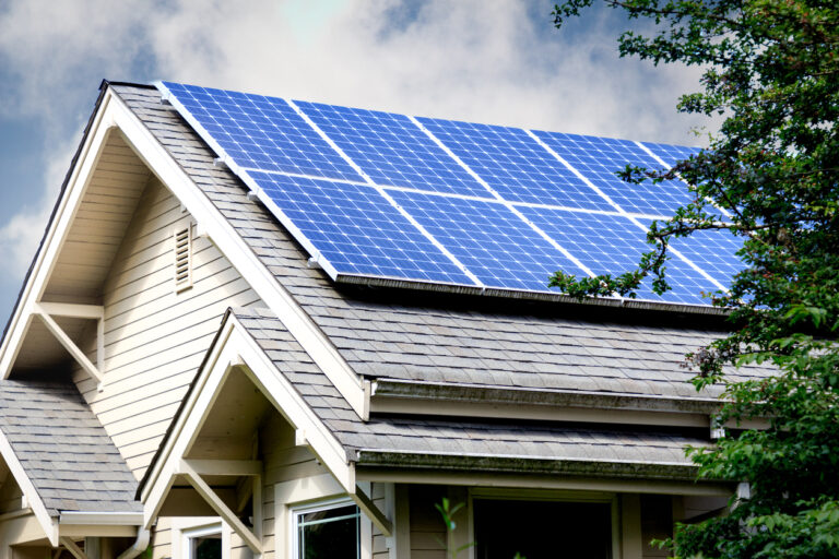 house with solar panels