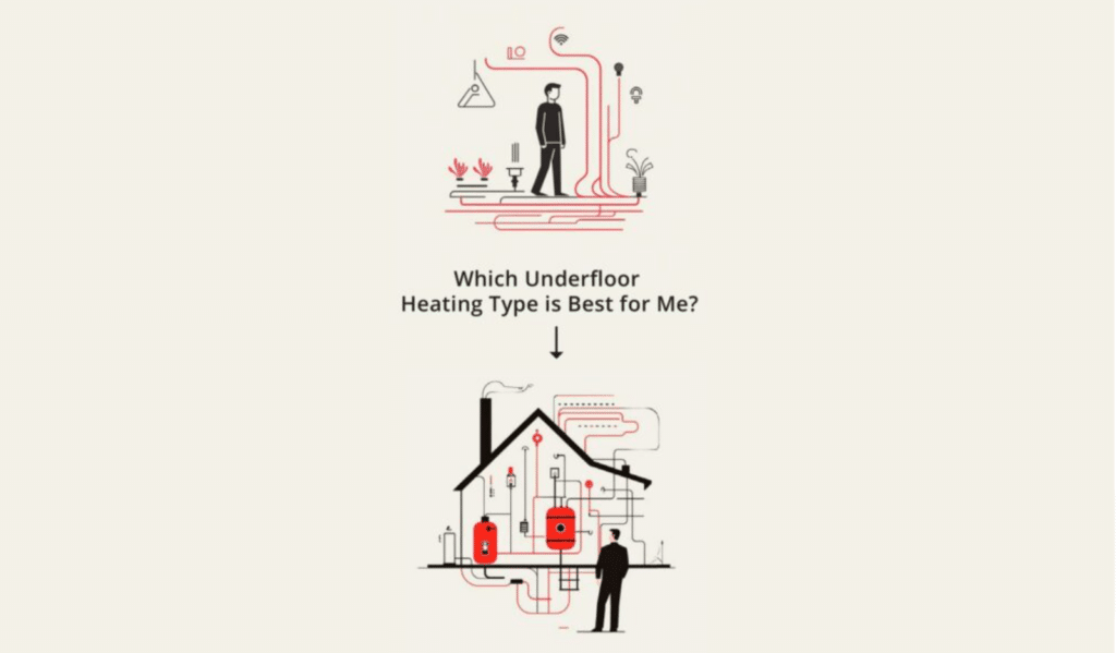 Comparing electric and water underfloor heating systems in a modern home