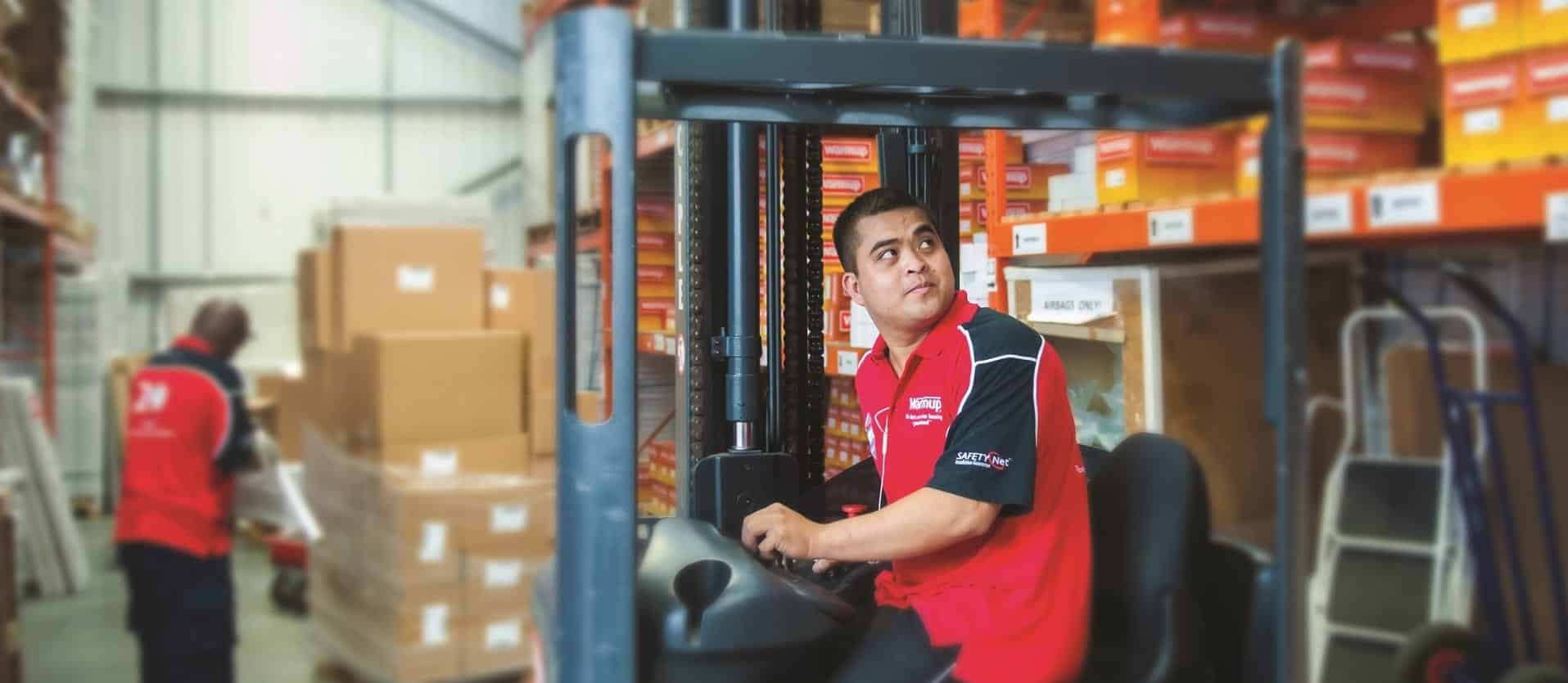 forklift worker at warehouse