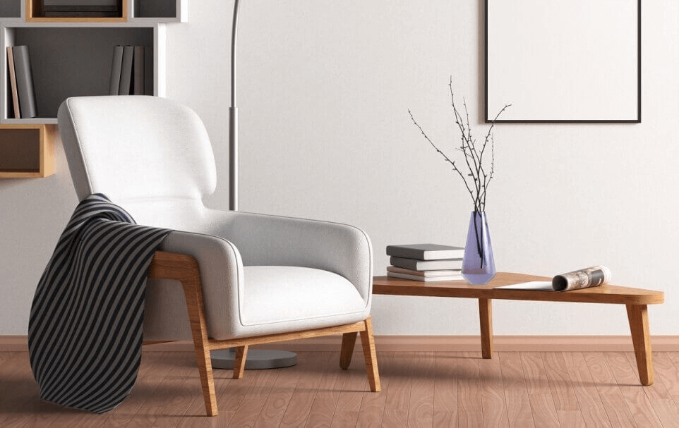 wooden floor living room with underfloor heating